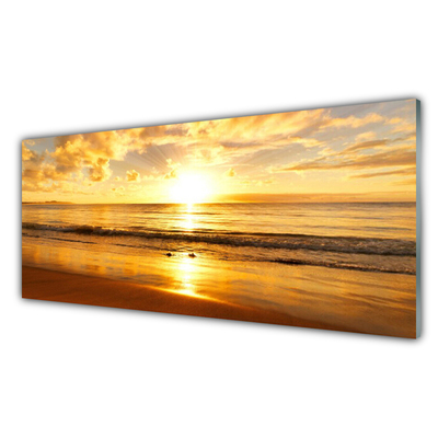 Painel vidro cozinha Paisagem do Mar e do Sol