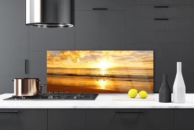 Painel vidro cozinha Paisagem do Mar e do Sol