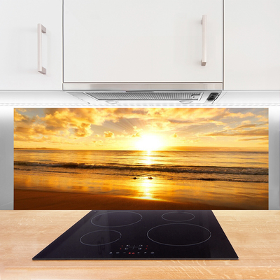 Painel vidro cozinha Paisagem do Mar e do Sol