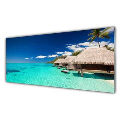 Painel vidro cozinha Paisagem Marinha