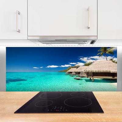 Painel vidro cozinha Paisagem Marinha