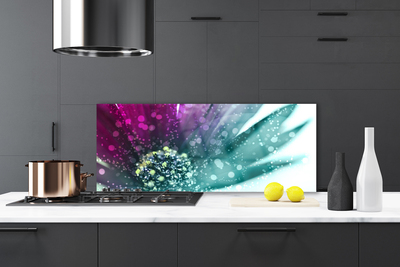 Painel vidro cozinha Flor Planta Natureza Arte