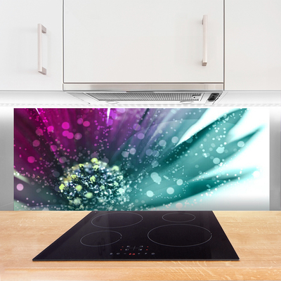 Painel vidro cozinha Flor Planta Natureza Arte