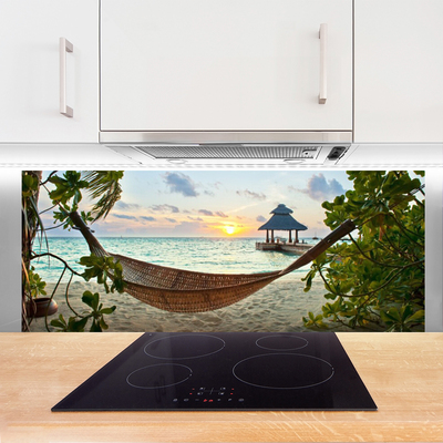 Painel cozinha Rede de praia Paisagem marinha