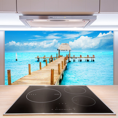 Painel vidro cozinha Arquitetura da Ponte Marítima