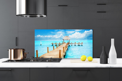 Painel vidro cozinha Arquitetura da Ponte Marítima