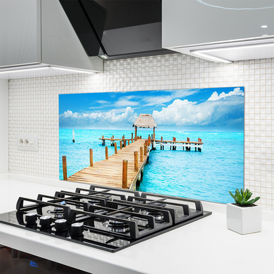 Painel vidro cozinha Arquitetura da Ponte Marítima