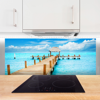 Painel vidro cozinha Arquitetura da Ponte Marítima