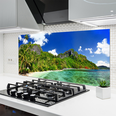 Painel cozinha Paisagem de montanhas de praia