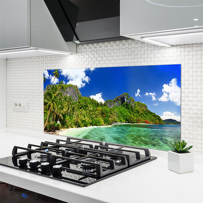 Painel cozinha Paisagem de montanhas de praia