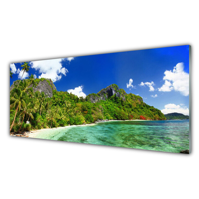 Painel cozinha Paisagem de montanhas de praia