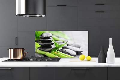 Painel cozinha Planta de Pedras de Bambu