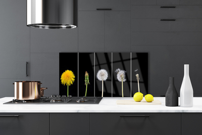Painel vidro cozinha Planta dente-de-leão