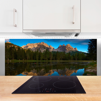Painel cozinha Paisagem do Lago da Floresta