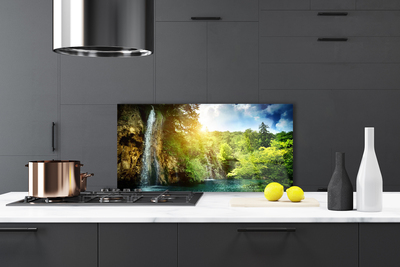 Painel cozinha Paisagem de árvores em cachoeira