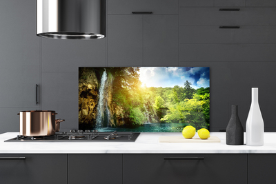 Painel cozinha Paisagem de árvores em cachoeira