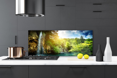 Painel cozinha Paisagem de árvores em cachoeira