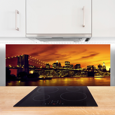 Painel vidro cozinha Arquitetura de pontes