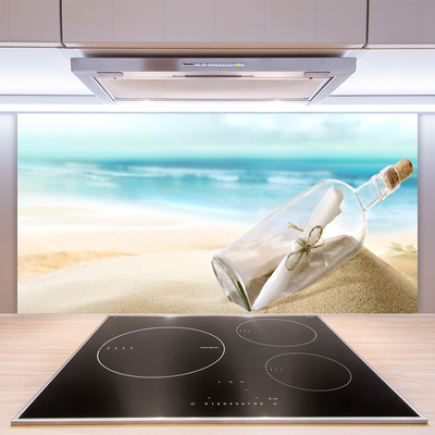 Painel cozinha Arte de letras em garrafa de praia