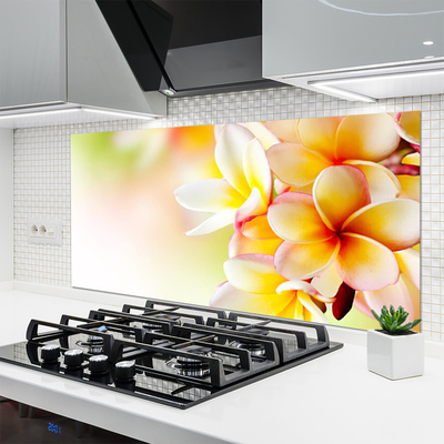 Painel vidro cozinha Flores Planta Natureza