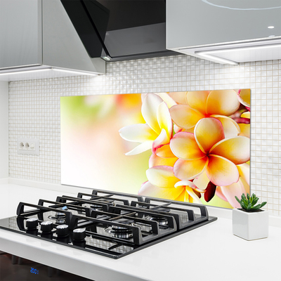 Painel vidro cozinha Flores Planta Natureza