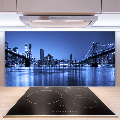 Painel vidro cozinha Arquitetura da Ponte da Cidade