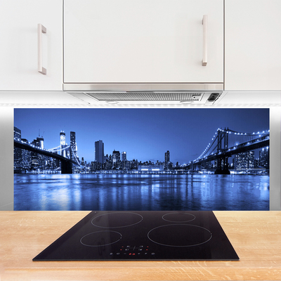 Painel vidro cozinha Arquitetura da Ponte da Cidade