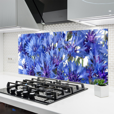 Painel vidro cozinha Flores Planta Natureza