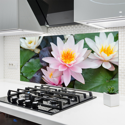 Painel vidro cozinha Flores Planta Natureza
