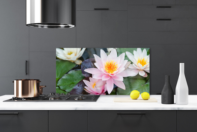 Painel vidro cozinha Flores Planta Natureza