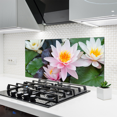 Painel vidro cozinha Flores Planta Natureza