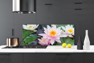 Painel vidro cozinha Flores Planta Natureza