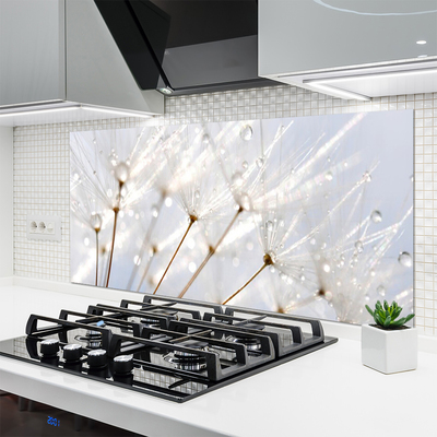 Painel vidro cozinha Planta dente-de-leão