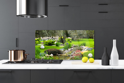 Painel cozinha Jardim Árvore Flores Natureza