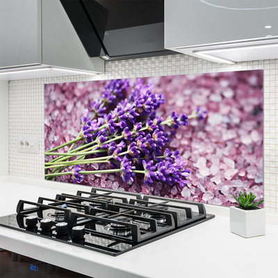 Painel vidro cozinha Flores Planta Natureza