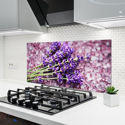 Painel vidro cozinha Flores Planta Natureza