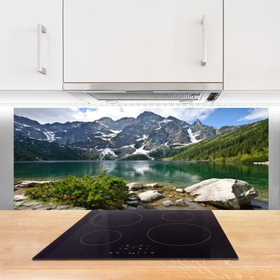 Painel vidro cozinha Paisagem das Montanhas do Lago