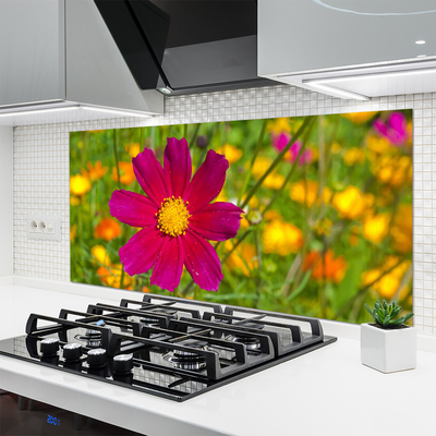 Painel vidro cozinha Flor Planta Natureza