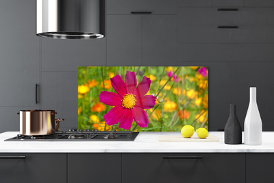 Painel vidro cozinha Flor Planta Natureza