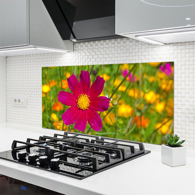 Painel vidro cozinha Flor Planta Natureza