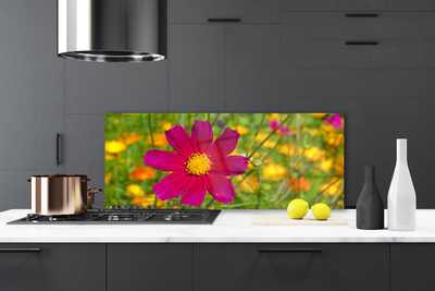 Painel vidro cozinha Flor Planta Natureza