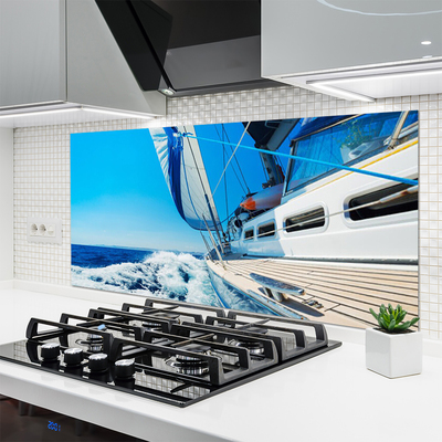Painel cozinha Paisagem do mar do barco