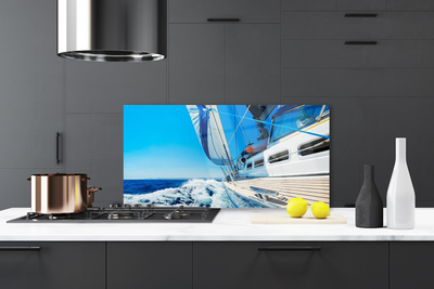 Painel cozinha Paisagem do mar do barco