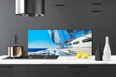 Painel cozinha Paisagem do mar do barco