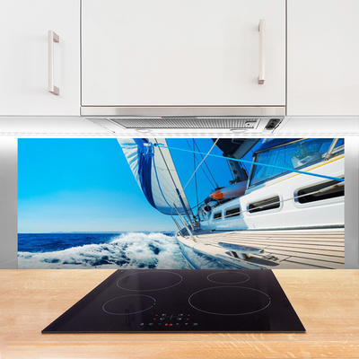 Painel cozinha Paisagem do mar do barco