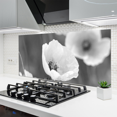 Painel vidro cozinha Papoulas Plantam Natureza
