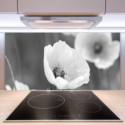 Painel vidro cozinha Papoulas Plantam Natureza