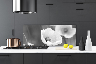 Painel vidro cozinha Papoulas Plantam Natureza