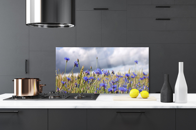 Painel vidro cozinha Flores Planta Natureza