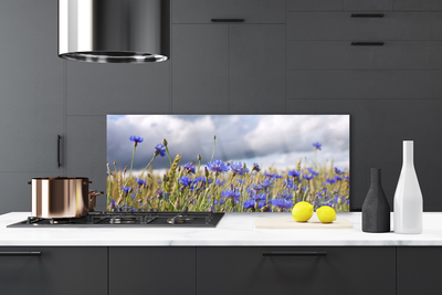 Painel vidro cozinha Flores Planta Natureza